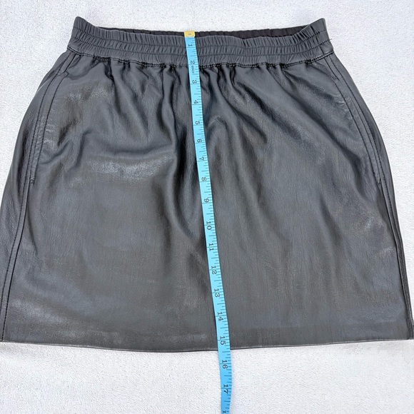Babaton Mini Leather SX Black Leather Y2K Skirt EUC - Picture 6 of 7